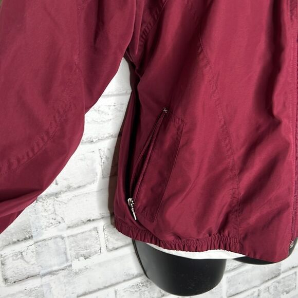 Napa Valley Vintage 90’s Burgundy Wind Breaker Jacket Coat Size Small - Picture 3 of 6